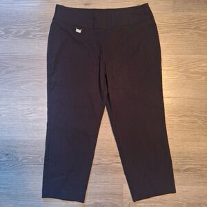 Alfani Womens Black Capri Cropped Dress Pants Size 12